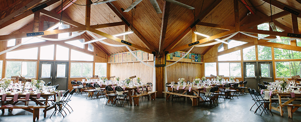 dining hall with wedding set up