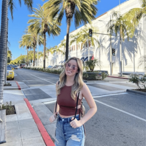 girl in LA posing on street