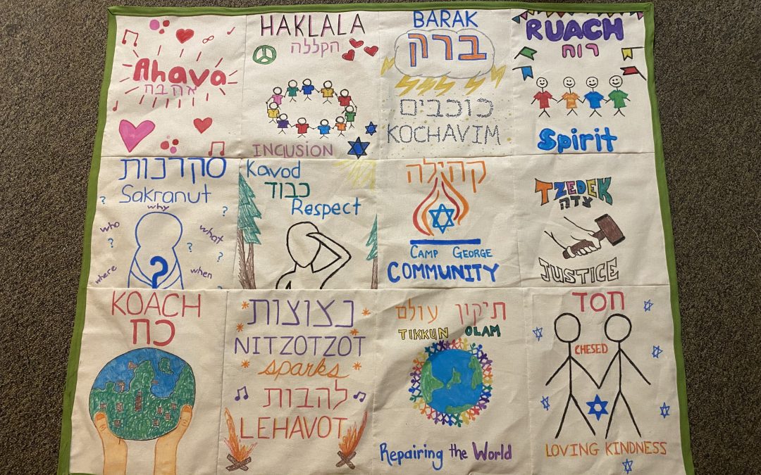 Stitching Sacred Stories: My Week at Camp George and the Making of a Torah Mantle by Lisa Isen Baumal, Principal of Youth Education and Family Engagement, Holy Blossom Temple